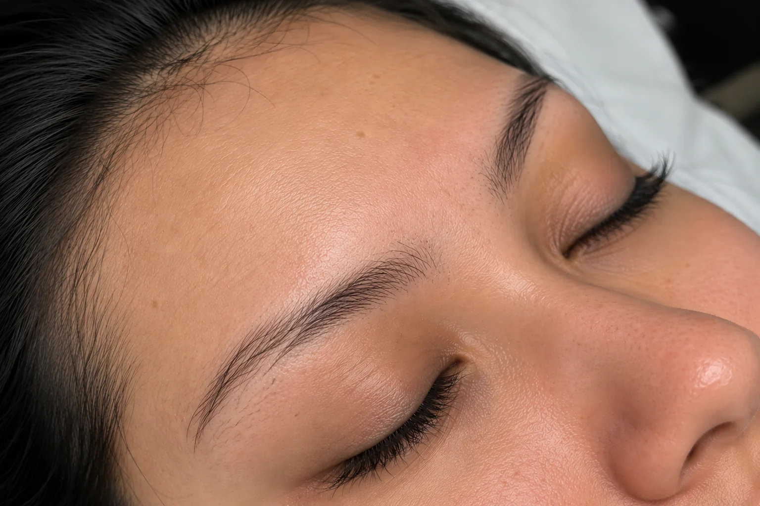 Brows before treatment at Nessy Studio