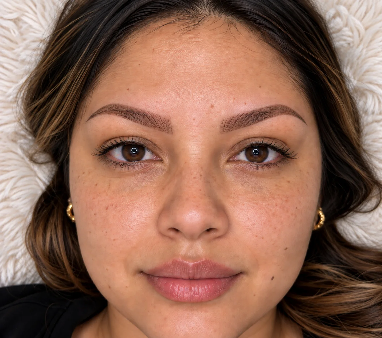 Brows after permanent makeup