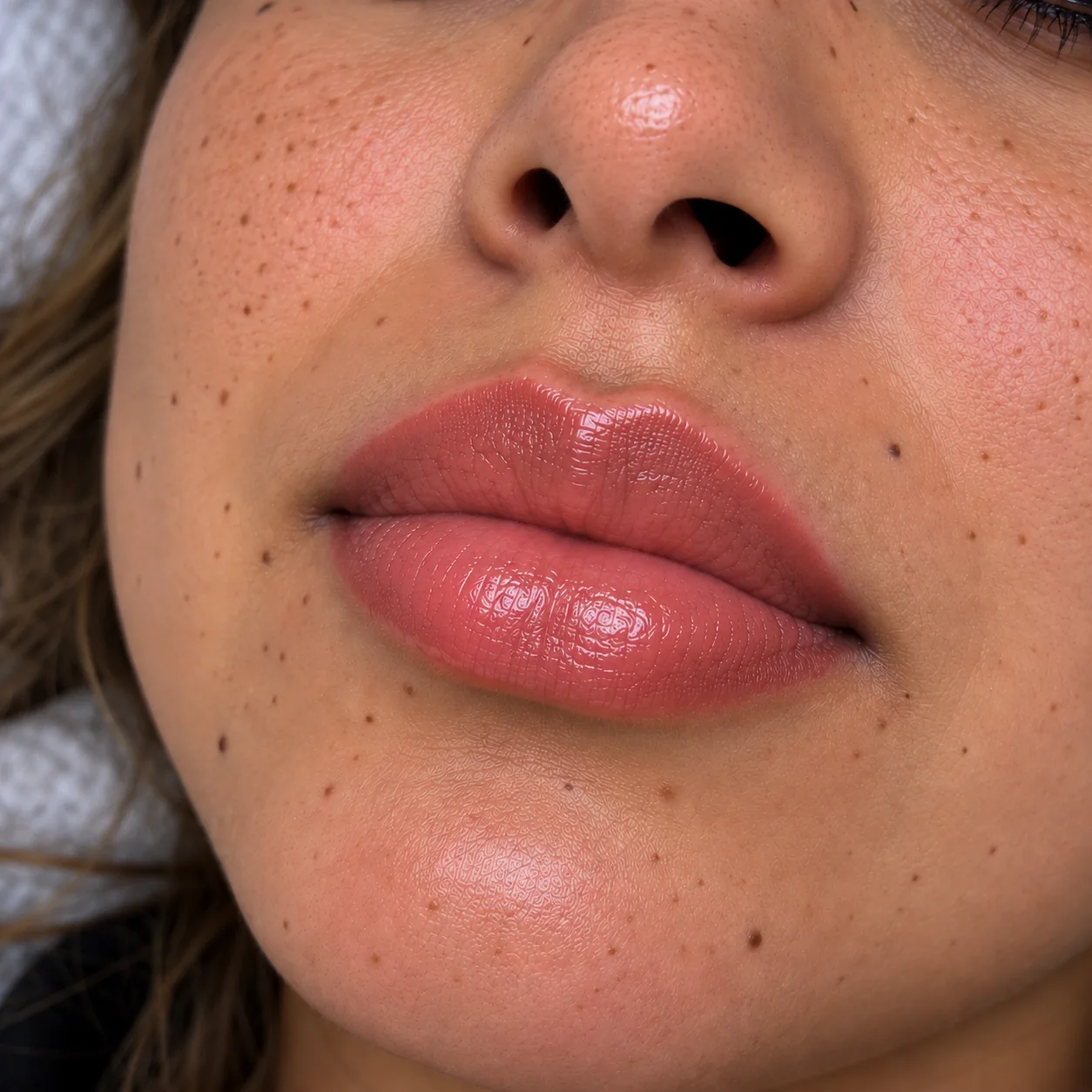 Lips after lip blush